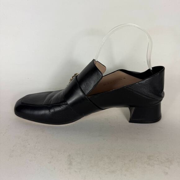 Stuart Weitzman Irises Embellished Loafers Womens 9.5 Black Slip-On Square Toe - Picture 5 of 11